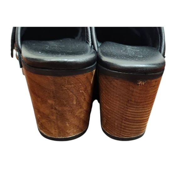 Free People Culver City Clog Black Leather Studs EU 40 US 10 - Picture 8 of 13